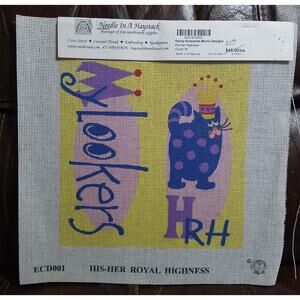 His-Her Highness Needlepoint Canvas Sandy Grossman-Morris (B21w)